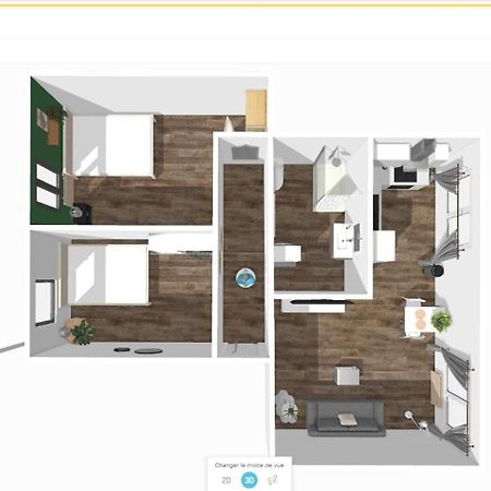 # Le 2 # Tres Beau T3 1Er Etage Tout Confort, Neuf, Mulhouse Centre Exteriör bild